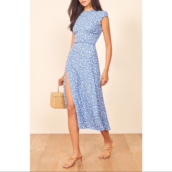 Reformation Dresses & Skirts - NWT Reformation Gavin Dress Marie Blue Floral